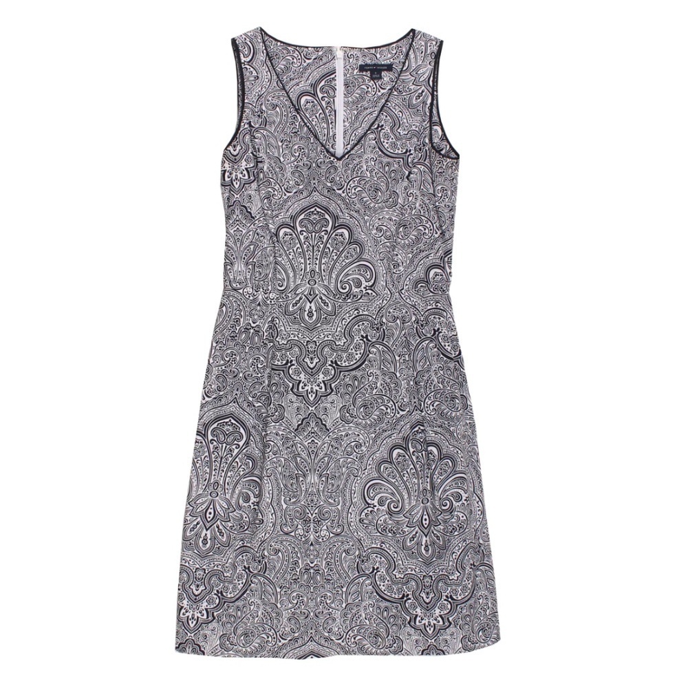 Tommy Hilfiger Mini dress White/Navy Blue Paisley print Sleeveless Fit & Flare S